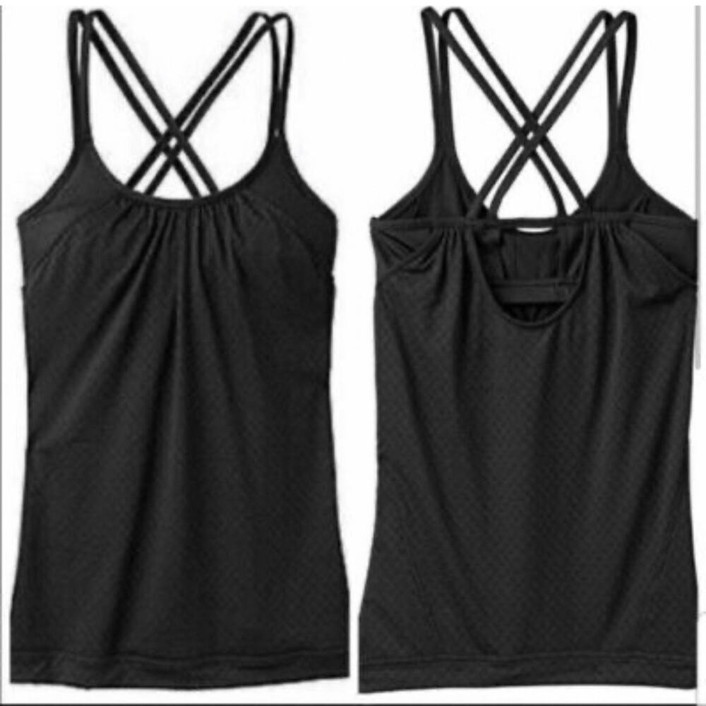 Athleta Agenda Tank Top Womens Size XS Black Yoga Workout Running Athleisure
